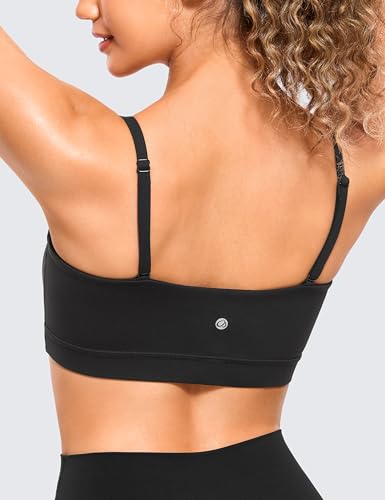 CRZ YOGA Butterluxe Thin Strap Sports Bra - color: Black, size: Large
