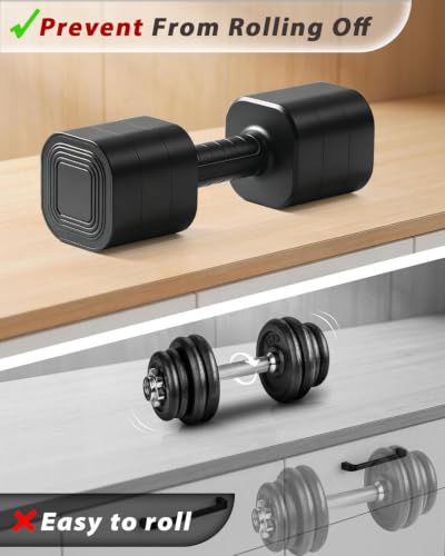 Ragebby Adjustable Dumbbell Set of 2, Weights for Men and Women at Home - color: BLACK, style: 20LB(10LB Pair)