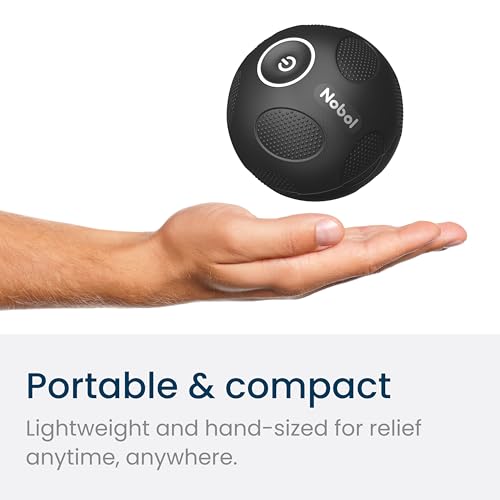 MyoSphere Vibration Massage Ball for Deep Tissue Stimulation, Muscle Tension Relief and Stress Reduction | Your Portable Deep Tissue Therapist | Space Black | 1.5lb