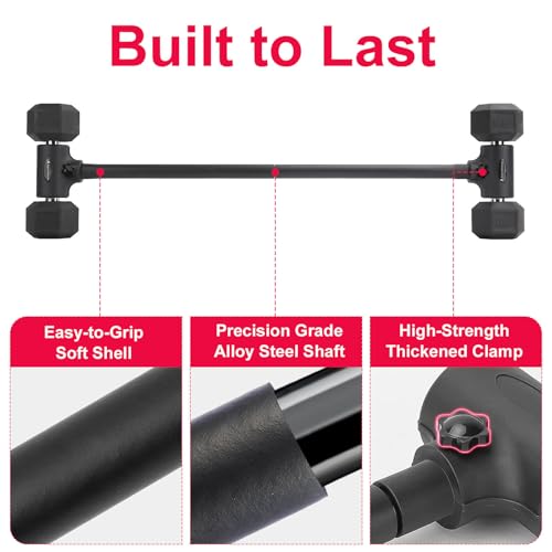 Dumbbell to Barbell Converter – Adjustable Weights & 200LB Capacity for Home Gym Strength Training