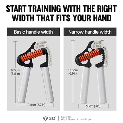 GD IRON GRIP Grip Strength Trainer Adjustable Hand Gripper Strengthener Hand Grip Exerciser Wrist Strengtheners Silent & Durable – Forearm, Finger & Hand Strength Training for Athletes, Climbers & Rehabilitation