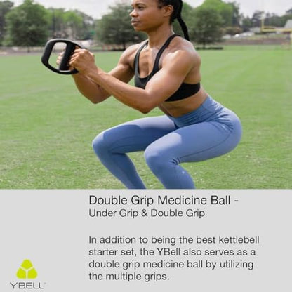 TRX YBell Neo Series 3-in-1 Kettlebell, Dumbbell and Push Up Bar Workout Equipment | Commercial Grade Neoprene Coated Surface | Perfect for Strength Training & Conditioning Workouts | Bundle - size: 15.8lbs 4-Pack