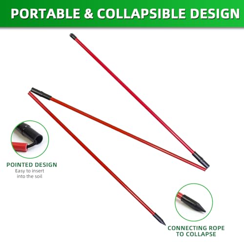 Golf Alignment Sticks 3 Pack – 48" Training Rods for Swing Plane & Posture, Portable Alignment Aid Practice Equipment for Backyard or Driving Range -Fix Your Slice with Visual Swing