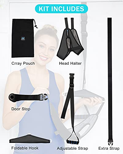 Cervical Neck Traction Device Over Door for Home Use, Portable Neck Stretcher Hammock for Neck Pain Relief, Physical Therapy AIDS for Neck Decompressor.