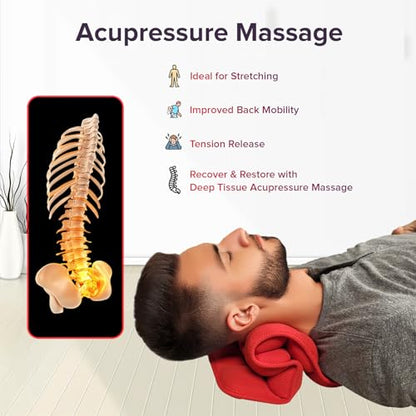 Microwavable Heated Acupressure Back Stretcher by Hot Spine - Full Back and Neck Decompression, Spine Alignment, and Deep Tissue Therapy with 24 Heated Massage Sections for Ultimate Back Pain Relief