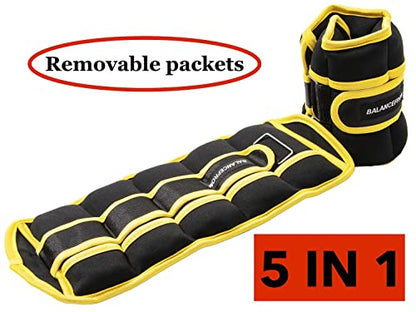 Fitvids Fully Adjustable Ankle Wrist Arm Leg Weights, 1-20LBS, Multiple Options - style: Adjustable, 15-lb Pair, 0-7.5 lbs Each