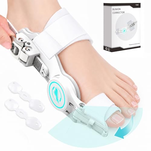 Comfort Bunion Corrector for Women & Men, Orthopedic Toe Straightener, Adjustable Splint Bunion Pads Day Night Support with Toe Separator for Relief (1PCS) - color: Gray