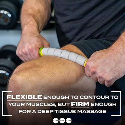 Massage Stick 14" Flexible Handheld Spindle Massage Roller - Full Body Muscle Recovery & Myofascial Release (Small - 14" Massage Stick) - color: 14" Massage Pin (Small)