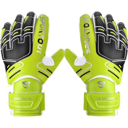 Sportout Youth&Adult Goalie Goalkeeper Gloves,Strong Grip for The Toughest Saves, with Finger Protect & 4+3MM Latex to Give Splendid Protection to Prevent Injuries,4 Colors