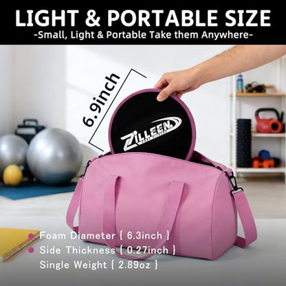 ZILLEEN Exercise Sliders for Working Out Fitness Discs for Pilates Women Men, 2 Pack - color: Pink