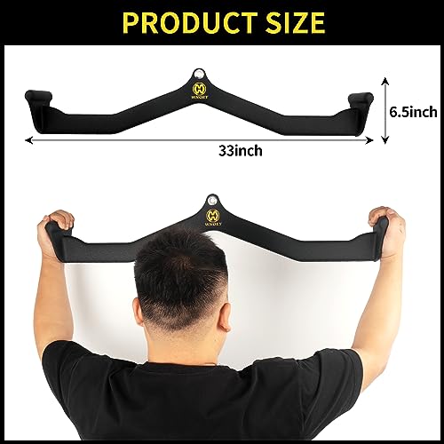 LAT Pulldown Attachment,Back Tricep Bar Strength Training,Handle Grips LAT Pull Down Bar Press Down Exercises,Cable Machine Accessories, Cable Back Attachments for Home Gym - style: Style 005