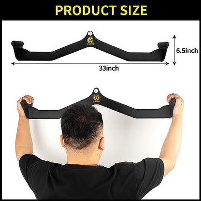LAT Pulldown Attachment,Back Tricep Bar Strength Training,Handle Grips LAT Pull Down Bar Press Down Exercises,Cable Machine Accessories, Cable Back Attachments for Home Gym - style: Style 005