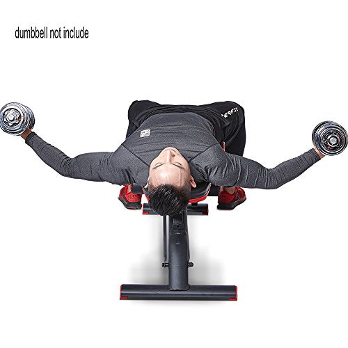 Compact Weight Bench with Dumbbel Rack Flat Incline Sit up Bench for Home Gym Workout