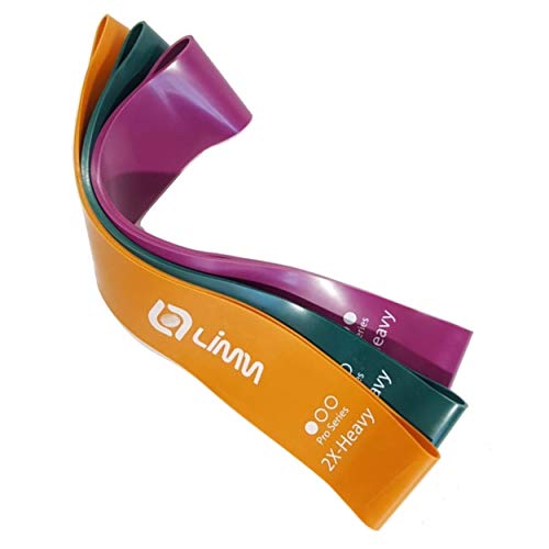 Fittest Pro by Limm Resistance Bands for Legs and Butt, Fabric Exercise Loop Bands Yoga, Pilates, Rehab, Fitness and Home Workout, Strength Bands for Booty - color: Resistance Bands - 12 inches - Set of 3 - Pro (35-80 lbs)