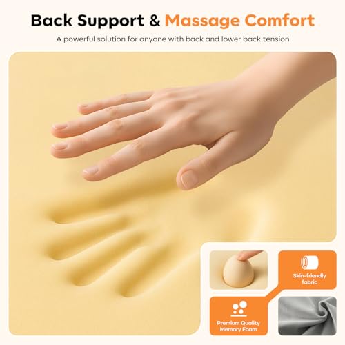 Rechargeable Cordless Lower Back Massager with Heat & Vibration - 3-in-1 Dynamic Lumbar Traction Device for Spine Decompression, Comfort & Muscle Tension Relief