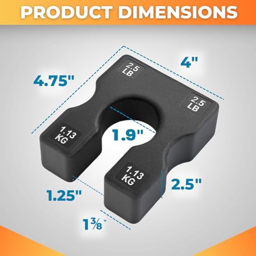 2.5 LB and 5 LB Weight Stack Add On – Weight Stack Adapter Plate for Home Gym & Exercise Machines, Add Resistance to Weight Stack, Incremental Weight Adjustments for Improved Strength Training Results - size: 2.5 LBS