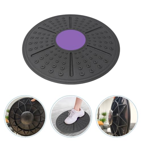 TEHAUX Balance Training Board and Yoga Balance Exercise Device, Purple Non-slip Plastic Core Fitness Equipment for Home Physical Therapy and Sensory Rehabilitation