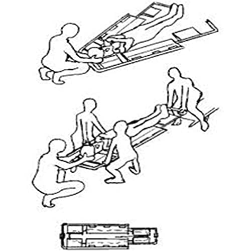 Folding Scoop Stretcher,Lightweight Fire Emergency Medical Flat Folding Stretcher Portable Patient Transfer Board,for Hospital Home