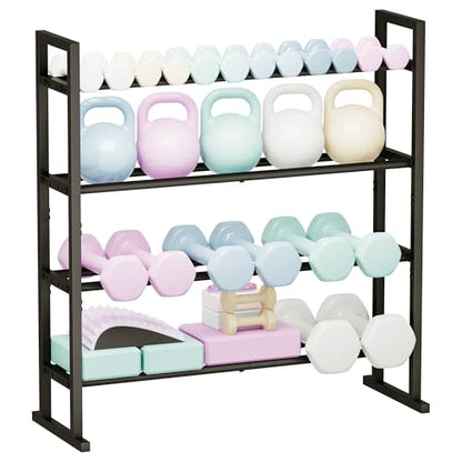 Dumbbell Rack, Adjustable weight Rack Stand, Extended Base Weight Storage for Home Gym, Space-Saving Fitness Equipment Organizer