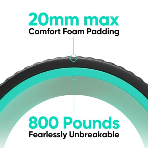 FitBeast Back Roller - Deep Tissue Massage Wheel, Yoga Wheel & Back Stretcher for Pain Relief (6'')