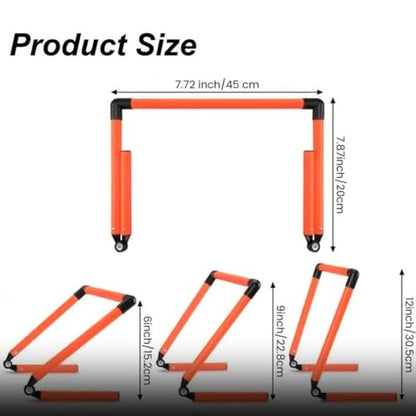 Speed Hurdles 2-Pack, Adjustable Agility Training Equipment for Plyometric Drills, Lightweight Foldable Design for Sports