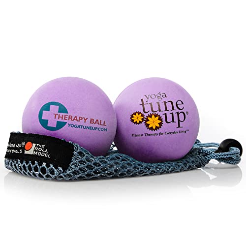 YOGA TUNE UP® Therapy Balls in Tote by Tune Up Fitness - Massage Balls for Trigger Point, Pressure Point & Myofascial Release - Use as Single or Peanut Ball for Pain Relief & Relaxation (Deep Purple) - color: ['Deep Purple'], size: ['2.5 Inch (Pack of 1)'