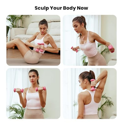 Sportneer Neoprene Dumbbells Set of 2, 2,3, 5, 8, 10lb Hand Weights for Women, Non-Slip Ergonomic Design, Anti-Roll Square Shape at home weights for women
