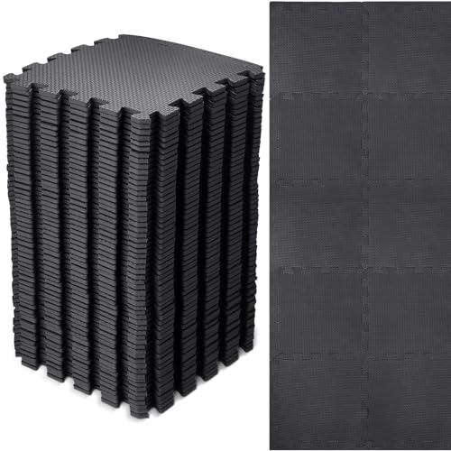 Nuanchu 60 PCS Kids Foam Puzzle Mat,Black - color: Black