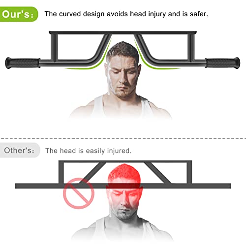 SELEWARE Heavy Duty Welded Pull Up Bar Wall/Joist/Ceiling Mount Chin Up Bar - color: C1: Black Wall Mount Pull Up Bar