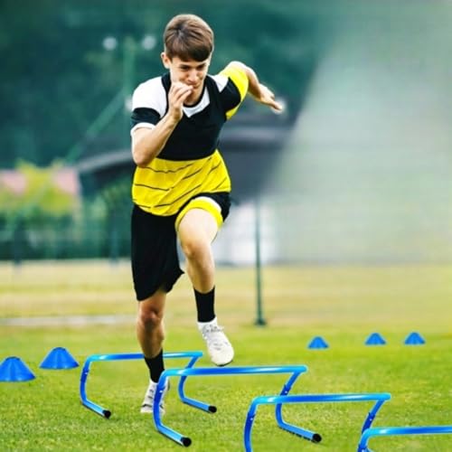 DZS Ladder Speed Football Training Equipment Set-20ft Agility Ladder，10Soccer Cones,4 Hurdles, Jump Rope, Running Parachute. Basketball Football Soccer Training Equipment for Adults.