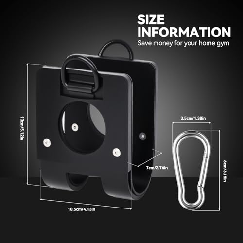 Home Gym Clips : Load Dumbbells on Barbells, Turn Bars into Landmines, T-Bar Row with Any Grip, Hook Dumbbells on Dip Belts - style: 2pcs
