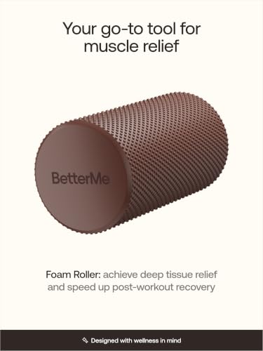 BetterMe Foam Roller for Muscle Recovery – High Density Exercise Roller for Back &Legs – Deep Tissue Massage Roller for Tension, Relief & Stretching (Chocolate Brown) - color: Chocolate Brown