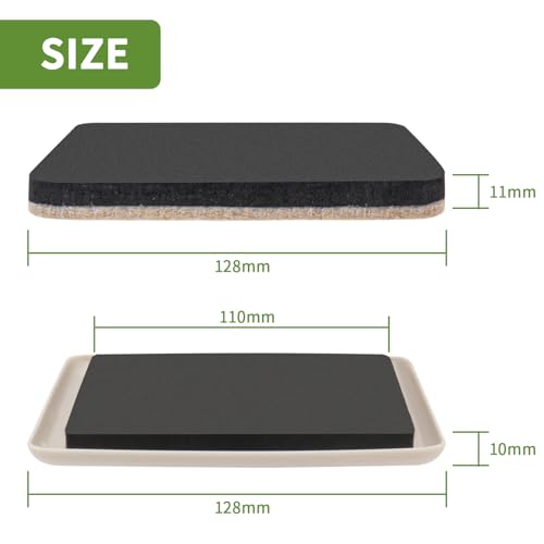 Furniture Sliders for Carpet and Hardwood, 8 PCS 5", Beige - size: Square 8 PCS 5'' Beige