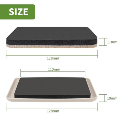 Furniture Sliders for Carpet and Hardwood, 8 PCS 5", Beige - size: Square 8 PCS 5'' Beige