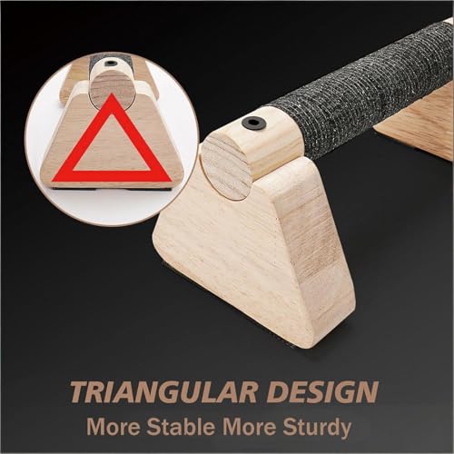 Wooden Fitness Equipment - Portable Home Calisthenics Equipment, Universal from Beginner to Advanced, Men's Inverted and Push Up Handle ﻿