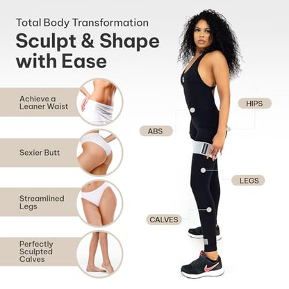 3-in-1 Exercise & Toning Kit – Non-Slip Fabric Booty Bands, Strength Resistance Bands & Core Sliders – Total Body Home Gym for Glutes, Legs & Abs – Portable Fitness Set with Carry Bag