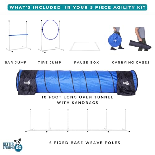 Better Sporting Dogs Complete Starter Agility Set for Dogs, 5 Piece