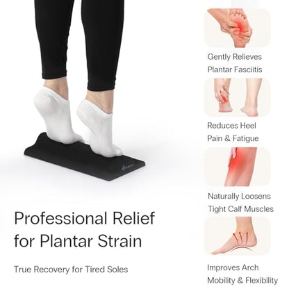 StrongTek Plantar Fasciitis Relief Foot Stretcher Pad, High-Density EVA Calf Stretching Block for Heel Pain, Achilles Tendon & Foot Arch Therapy, Portable & Lightweight