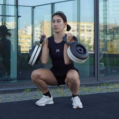 Kensui EZ-BELL PRO - Plate Loaded Adjustable Kettlebell, 100 lb Capacity | Compact plate-loaded design lets you train swings, cleans, presses, carries and full body workouts using Olympic plates