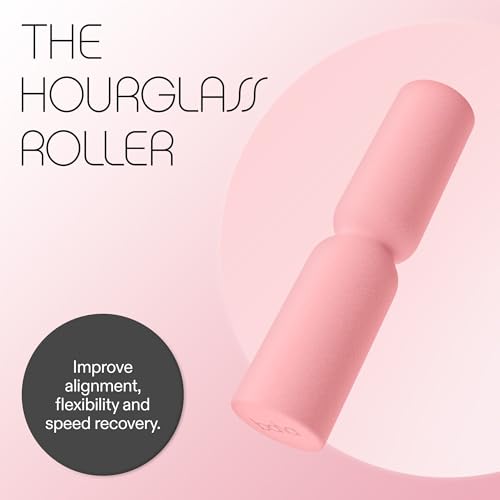 Bala Hourglass Foam Roller (Blush) - Soft Density Back Roller Foam for Physical Therapy, Deep Tissue Muscle Massage, Flexibility & Stretching - Workout Roller for Yoga, Neck, Back & Legs Exercise