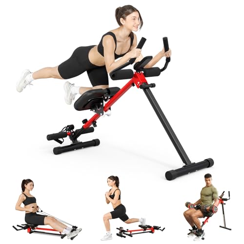 Yoleo Ab Machine for Home, 2-in-1 Adjustable Ab Trainer Machine, Foldable - color: V1.0 Standard Foam（（Ø25"）