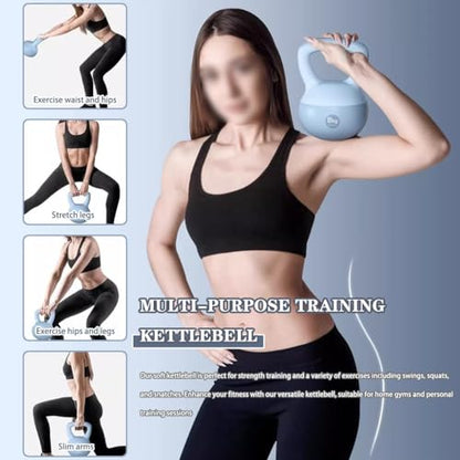 Kettle Bells Women Home Youth Sports Kettlebell, Beginner Fitness Squat Soft Kettle Ball, Gym Equipment, Strength Training Tools(Light blue-5kg) - color: Light Blue-5kg