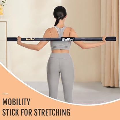 Wooden Yoga Stick,5 Ft Mobility Stick,Adjustable Stretching Stick,Portable Splicable Exercise Stick,Exercise Pole For Balance,Flexibility And Mobility,Stretch Stick,Stick Mobility Training Stick