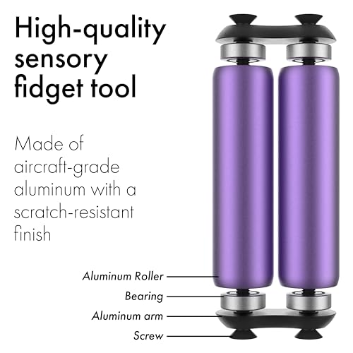 ONO Roller - Handheld Fidget Toy for Adults | Help Relieve Stress, Anxiety, Tension | Promotes Focus, Clarity | Compact, Portable Design (Purple, Junior Size - Aluminum) - size: Junior Size, style: Aluminum - Purple