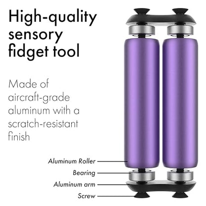 ONO Roller - Handheld Fidget Toy for Adults | Help Relieve Stress, Anxiety, Tension | Promotes Focus, Clarity | Compact, Portable Design (Purple, Junior Size - Aluminum) - size: Junior Size, style: Aluminum - Purple