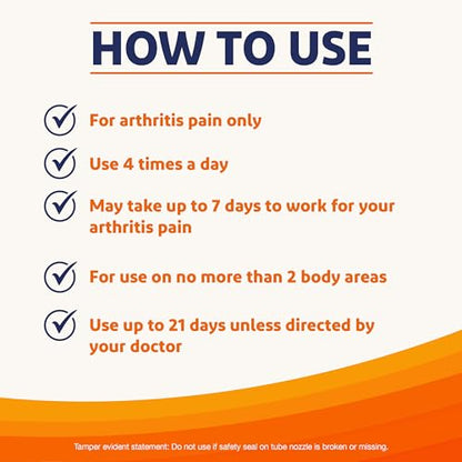 Voltaren Arthritis Pain Gel for Powerful Topical Arthritis Pain Relief with Diclofenac Gel - Easy Open Cap - 100 g X 2