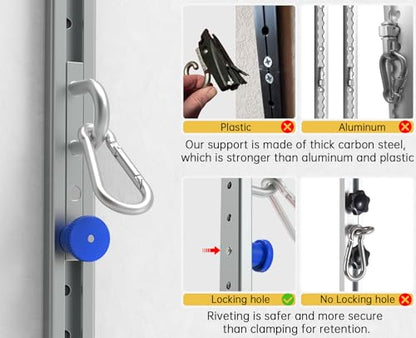 Wall Mount Anchor for Resistance Bands – Adjustable 40" Track with 35 Locking Positions, Heavy Duty Home Gym System – 400+ lbs Capacity, Hardware Included（1 Track）