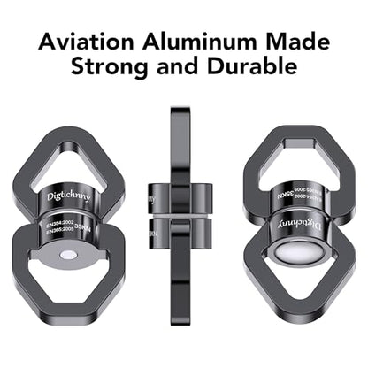 Swing Swivel, 35KN Safety Rotational Device,Swing Spinner for Web Tree Swing, Aerial Dance, Children's Swing, Hanging Hammock（Full Grey） - style: Gray-1 Pack