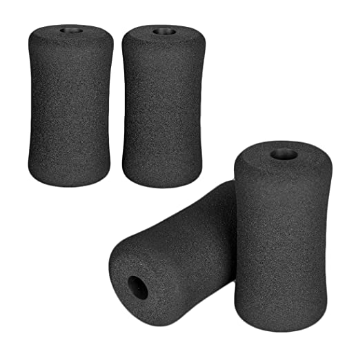 Foam Foot Pads Rollers Two Pair for Home Gym Exercise Machines Equipments Replacements with 1 Inch(2.5cm) Rod (Foam 5.71" X 2.95" Od X 0.87" Id) - color: Foam 5.71" X 2.95" Od X 0.87" Id