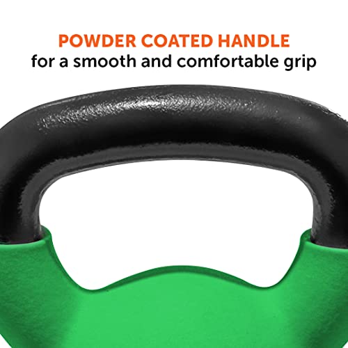 GYMENIST Kettlebell Fitness Iron Weights with Neoprene Coating Around The Bottom Half of The Metal Kettle Bell